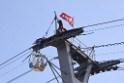 Koelner Seilbahn Gondel blieb haengen Koeln Linksrheinisch P053